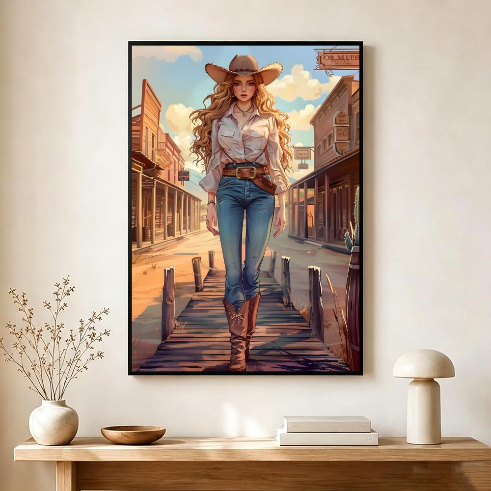 Póster con temática de vaquera - Vintage Collectible Posters reseña y precio