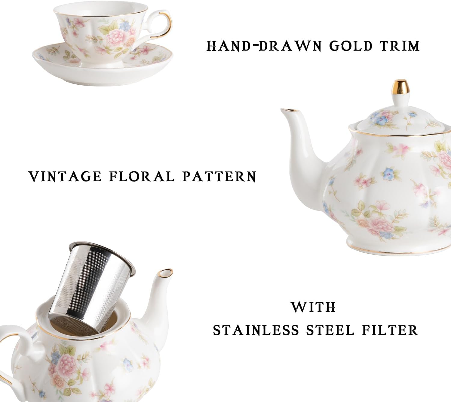 Servicio de té de porcelana co - Vintage Collectible Spoons reseña y precio